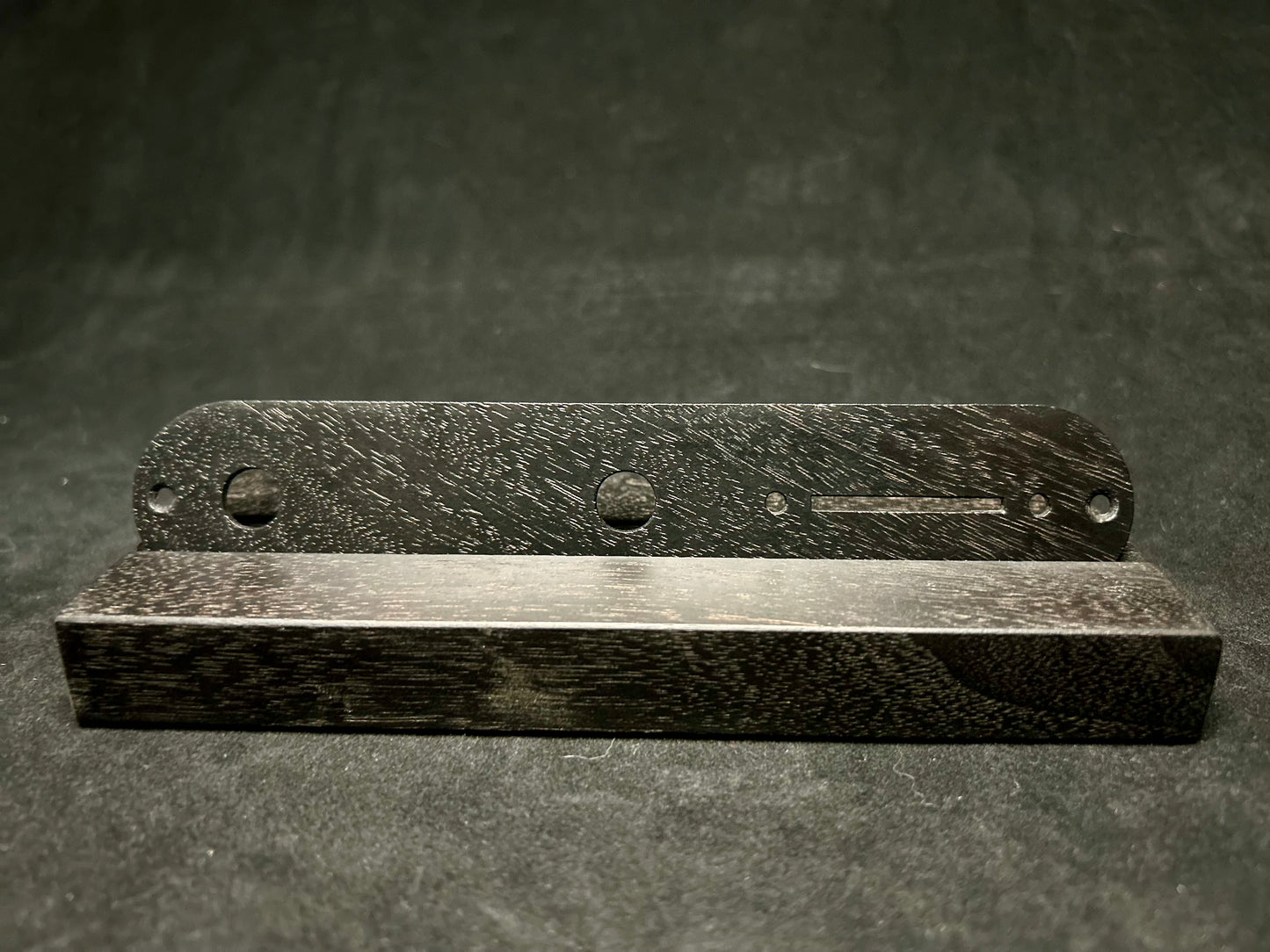 Ebonized Black Walnut Fender Telecaster Control Plate