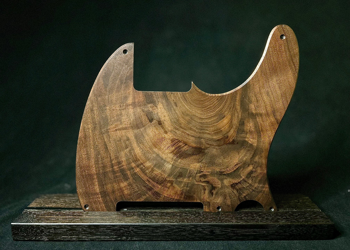 Figured Black Walnut Telecaster Pickguard