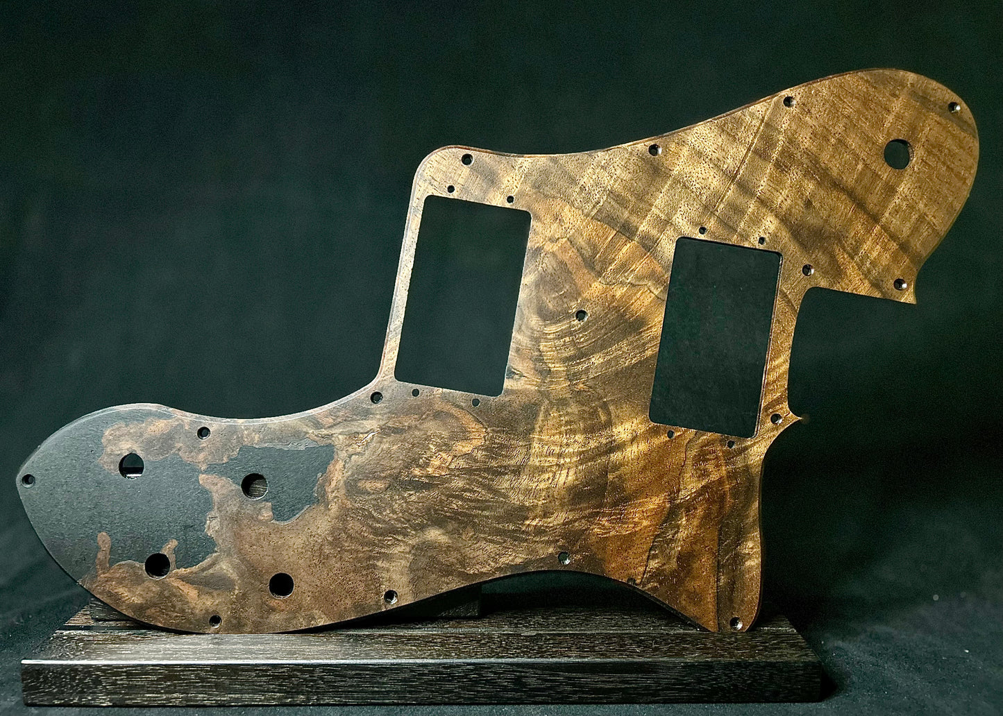 Live Edge Figured Walnut Fender 72 Telecaster Deluxe Pickguard