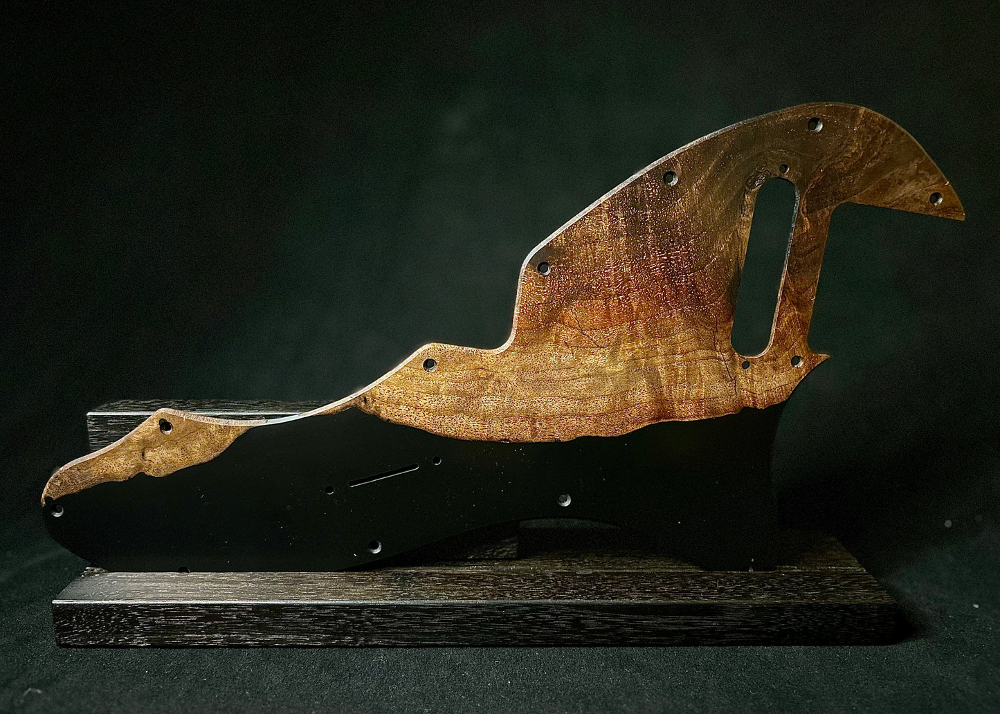 Live Edge Figured Black Walnut 69 Telecaster Thinline Pickguard