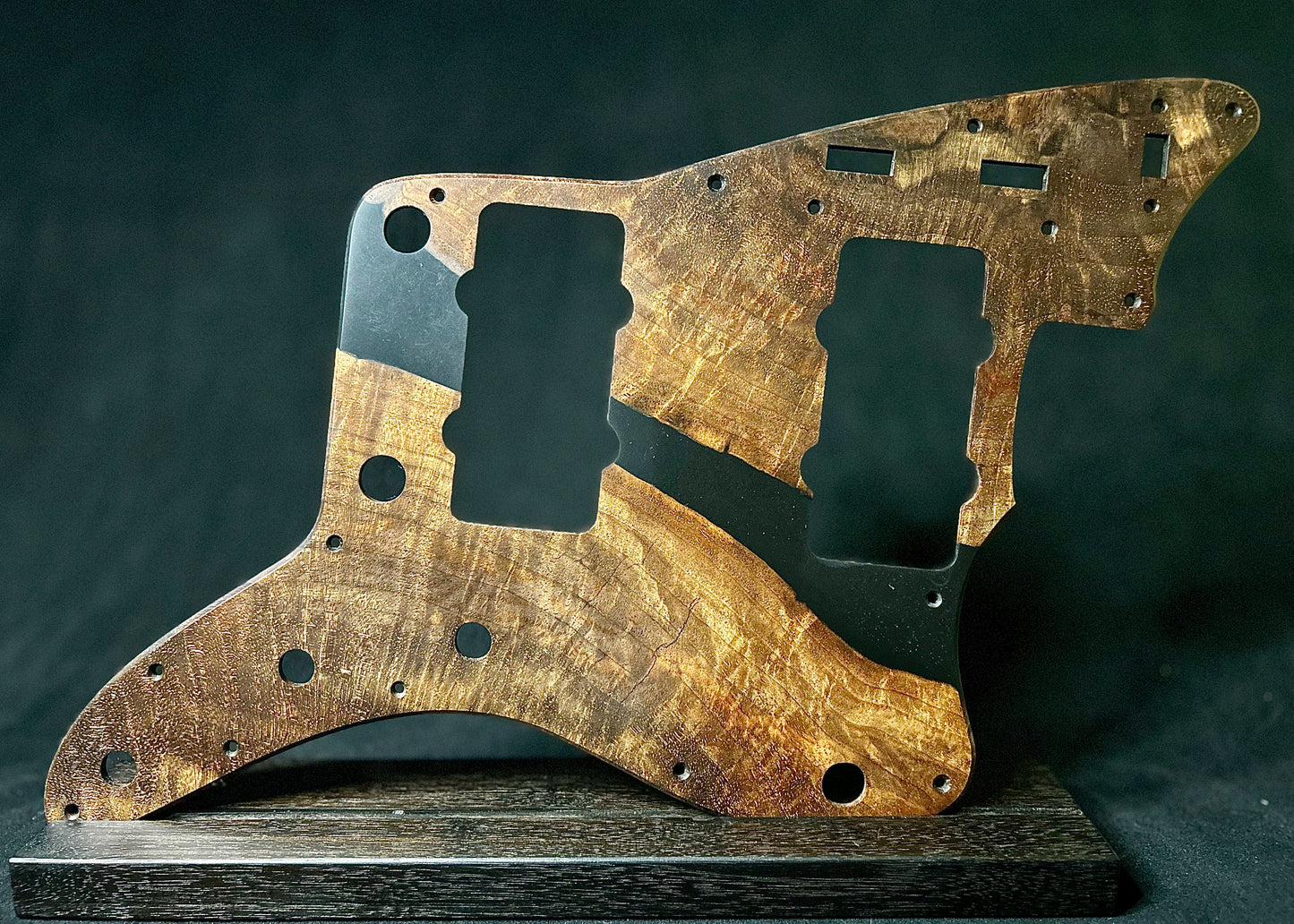 Live Edge Figured Walnut Fender Jazzmaster Pickguard