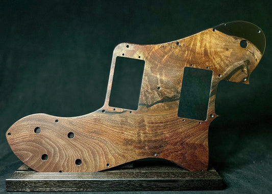 Live Edge Figured Walnut Fender 72 Telecaster Deluxe Pickguard