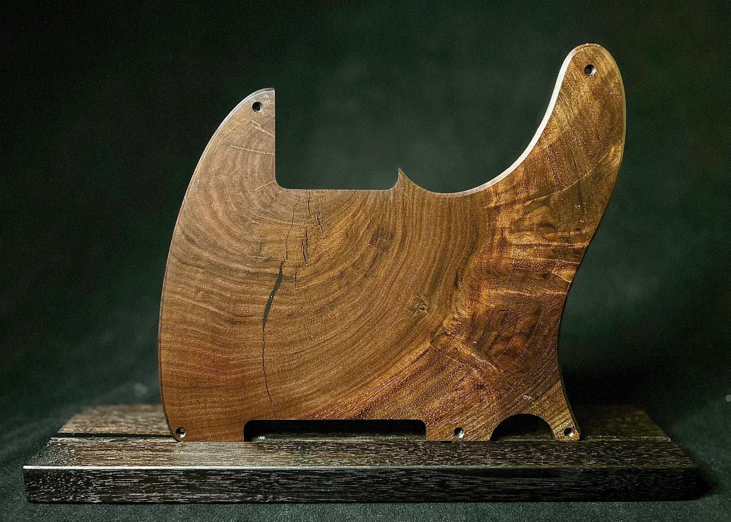 Figured Black Walnut Telecaster Pickguard