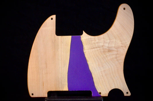 Live Edge Figured Maple Telecaster pickguard