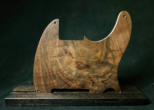 Figured Black Walnut Telecaster Pickguard