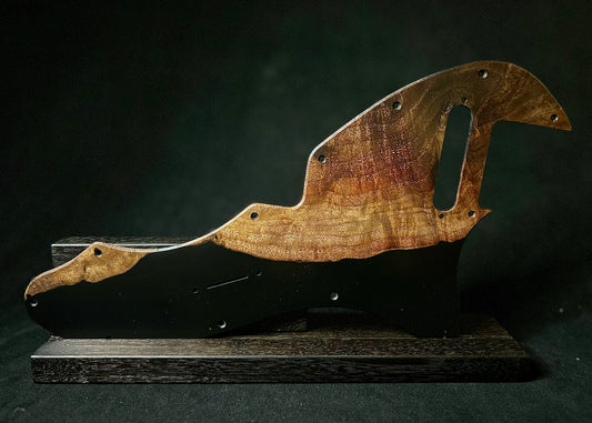 Live Edge Figured Black Walnut 69 Telecaster Thinline Pickguard