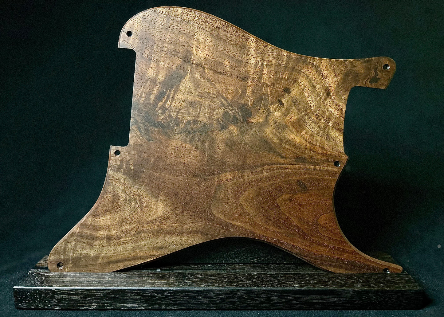 Figured Black Walnut Fender Stratocaster Pickguard